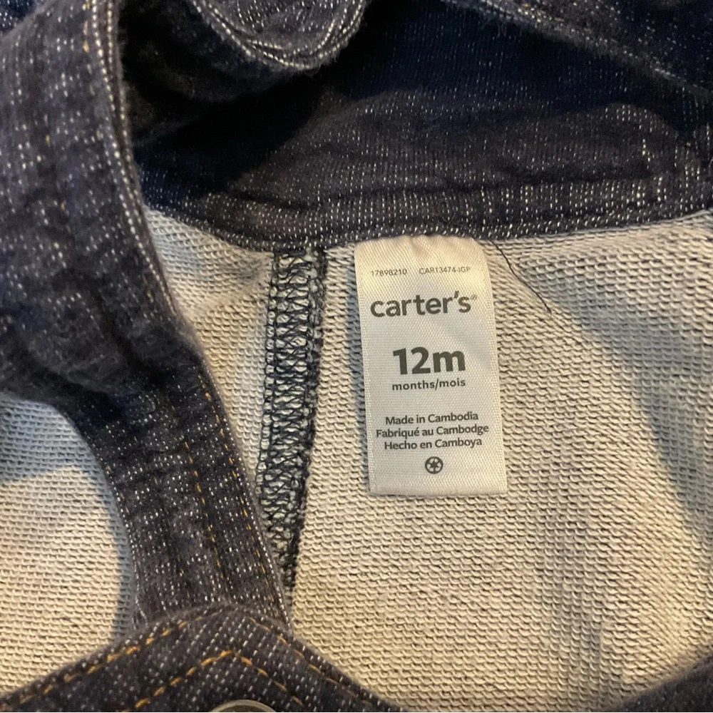 Carter's Blue Jumpsuit with Bib and Straps